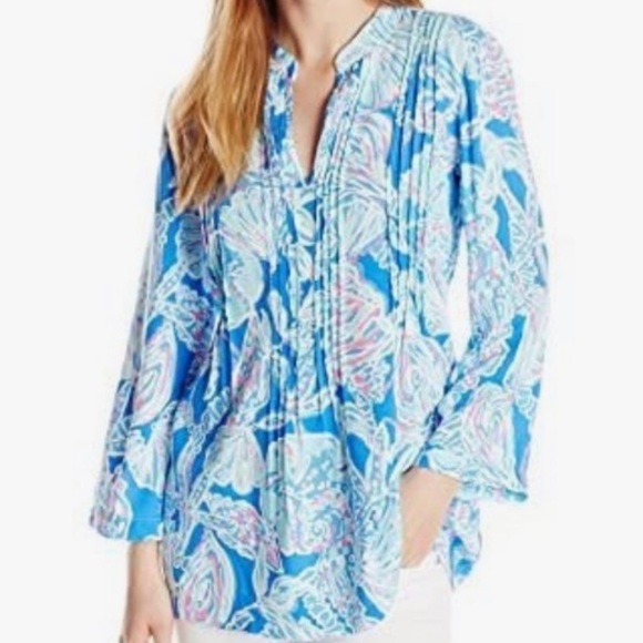 Lilly Pulitzer Tops - LILLY PULITZER Sarasota Tunic Top Size Small Preppy Classic Modest Stylish
